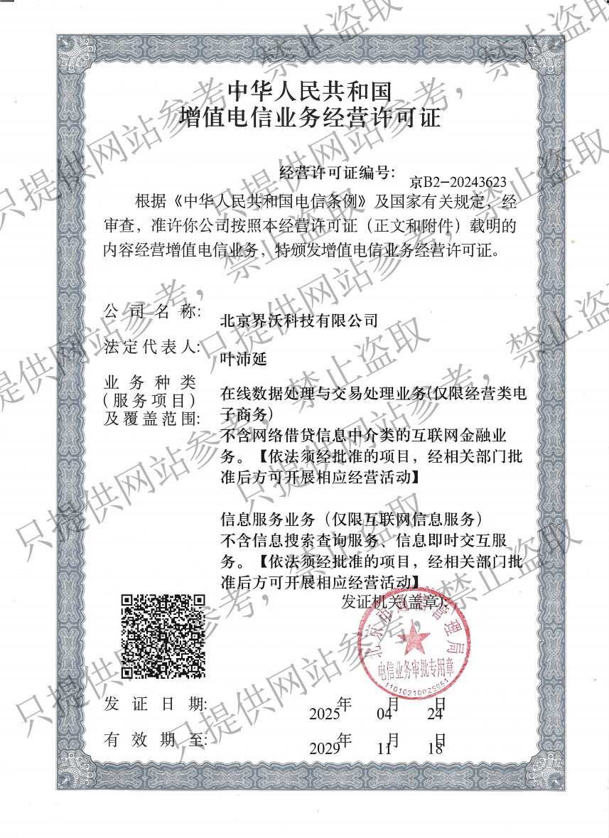 ICP经营许可证
